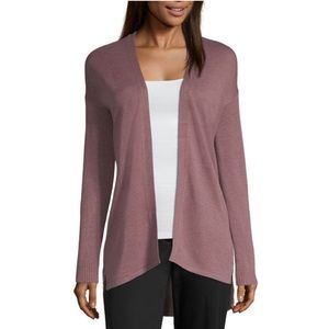 NWT Worthington Open Front Side Zippers Cardigan